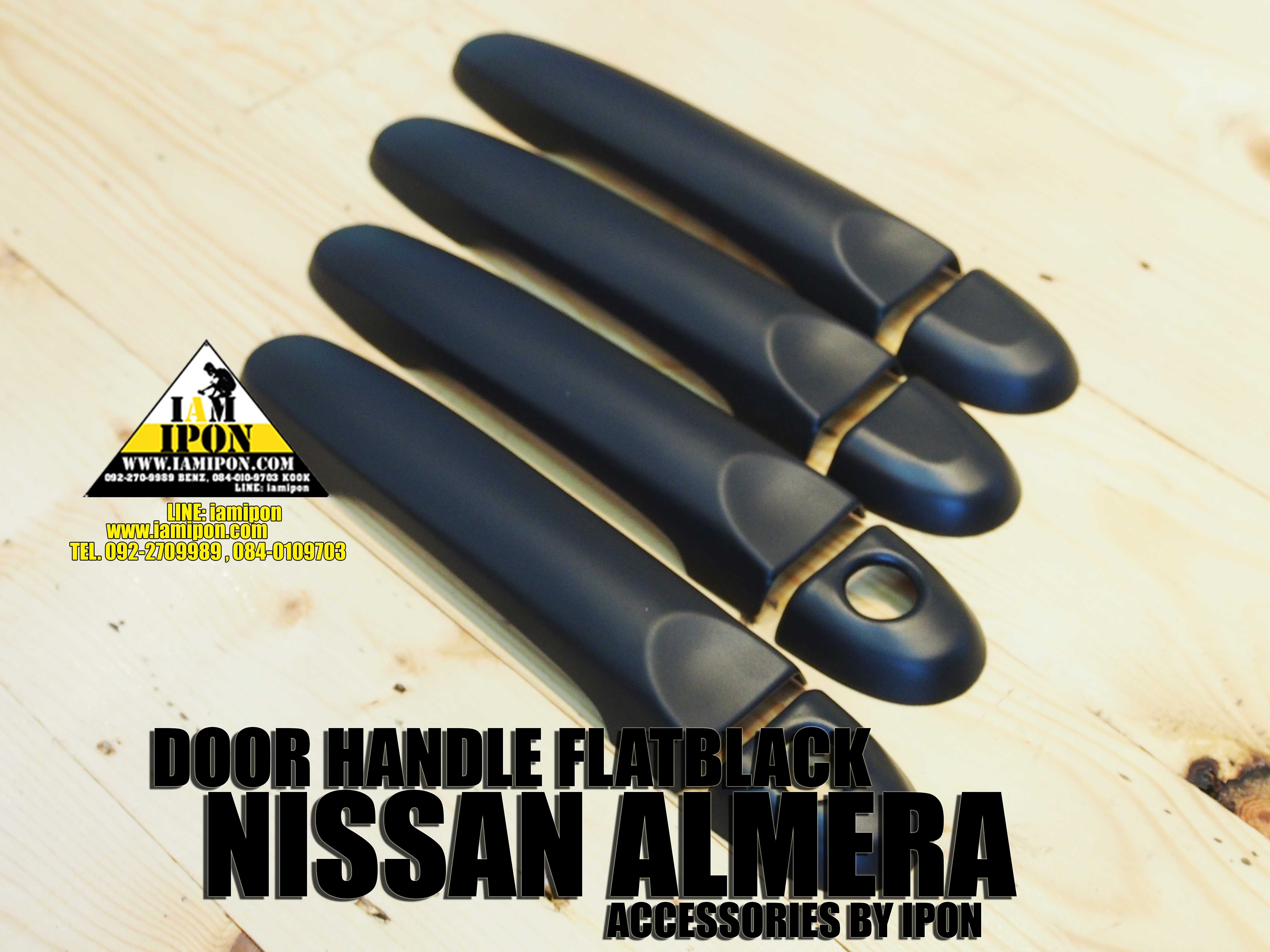 DOOR HANDLE FLATBLACK NISSAN ALMERA ครอบมือจับนิสสันอัลเมร่าดำด้าน