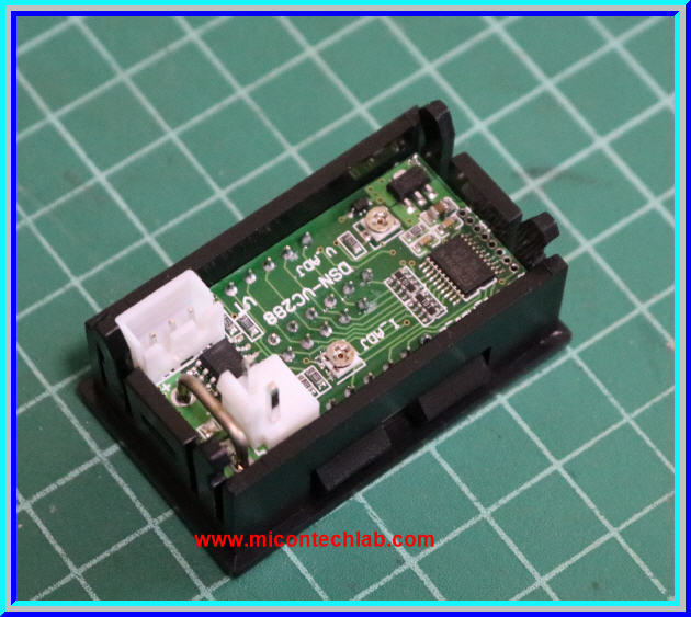 1x ดิจิตอลดีซีโวลต์แอมป์มิเตอร์ 0-100V 0-10A LED สีแดงน้ำเงิน(DCVoltmeter Ammeter)