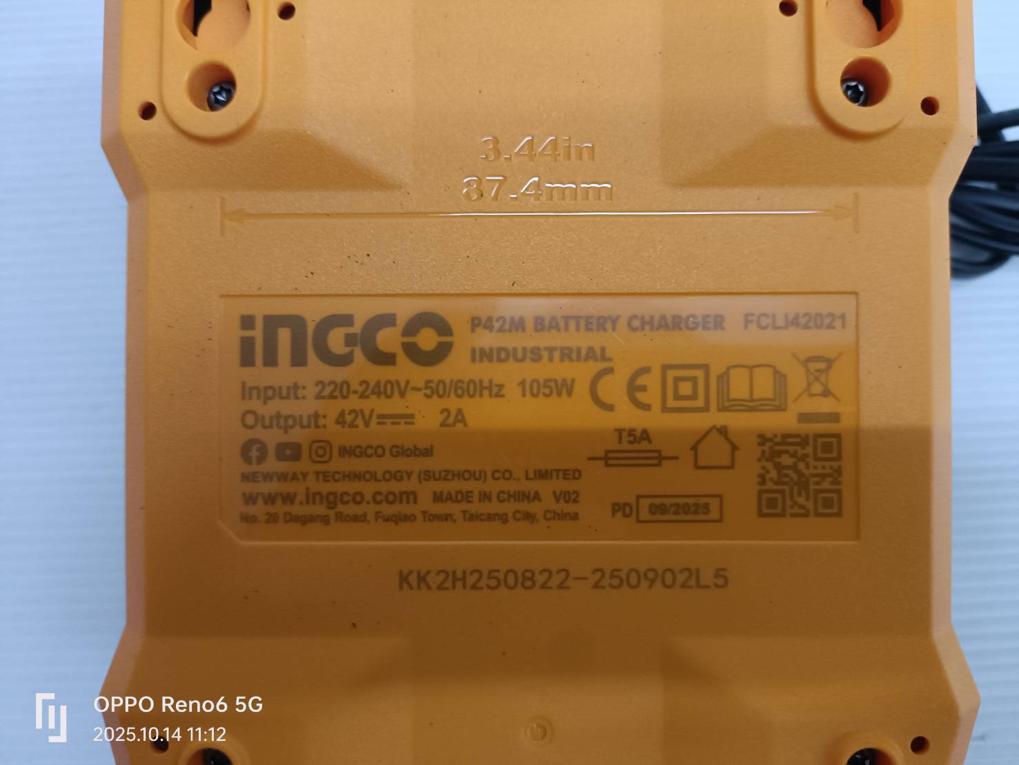 INGCO เครื่องยิงตะปูคอนกรีต40มม 42V CCNLI420602