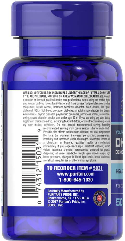 Puritan DHEA 50 mg 50 Tablets