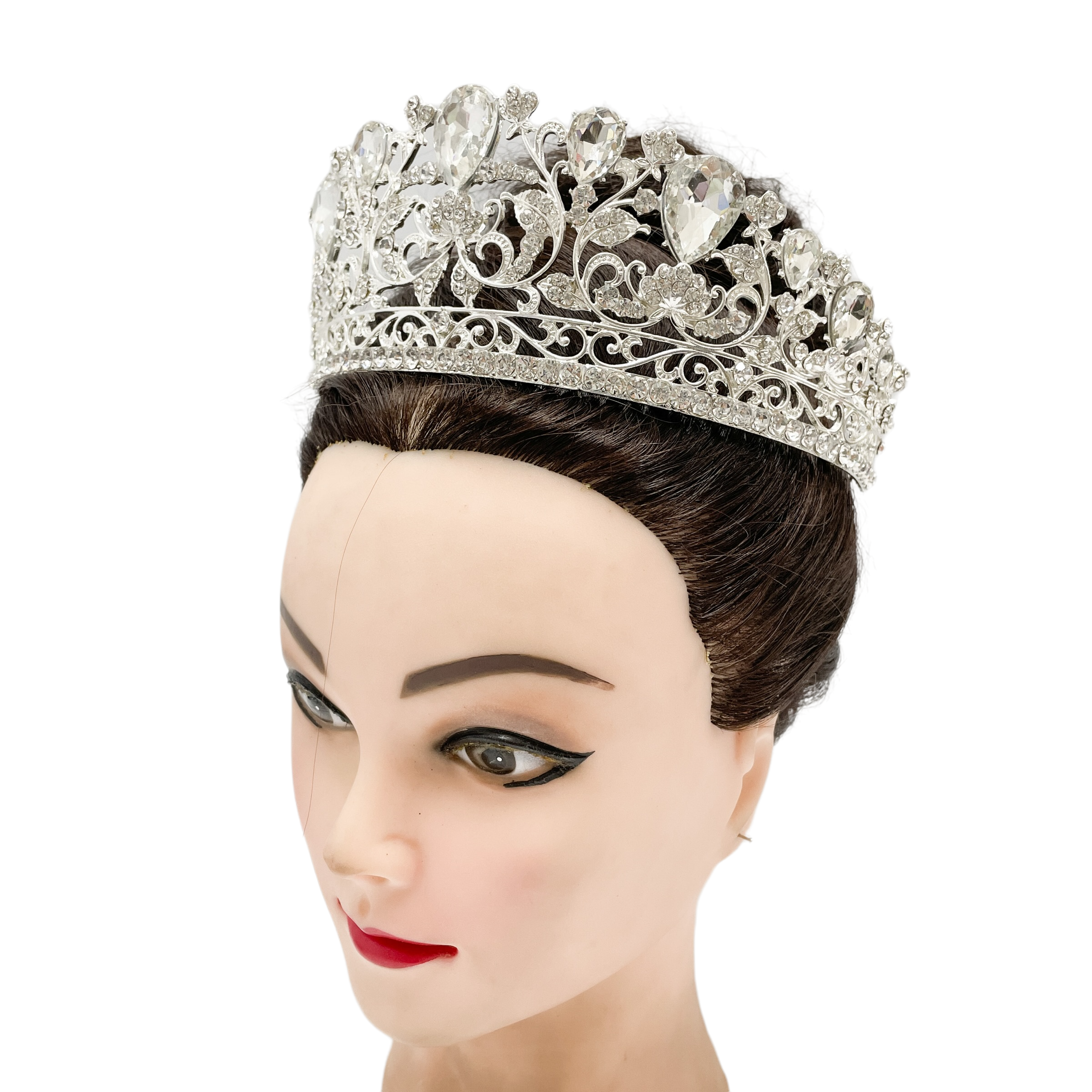 (พร้อมส่ง) เทียร่า 351 สีเงิน งานสวย ปราณีต QCเพชรทุกเม็ด สินค้าพร้อมส่งจากไทย