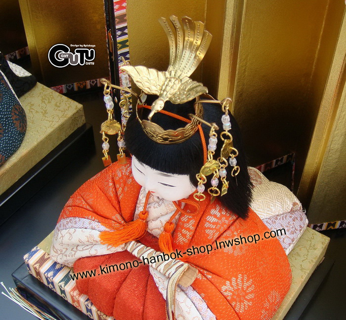 Set.ตุ๊กตาฮินะเด็กคู่+ฉาก(M)