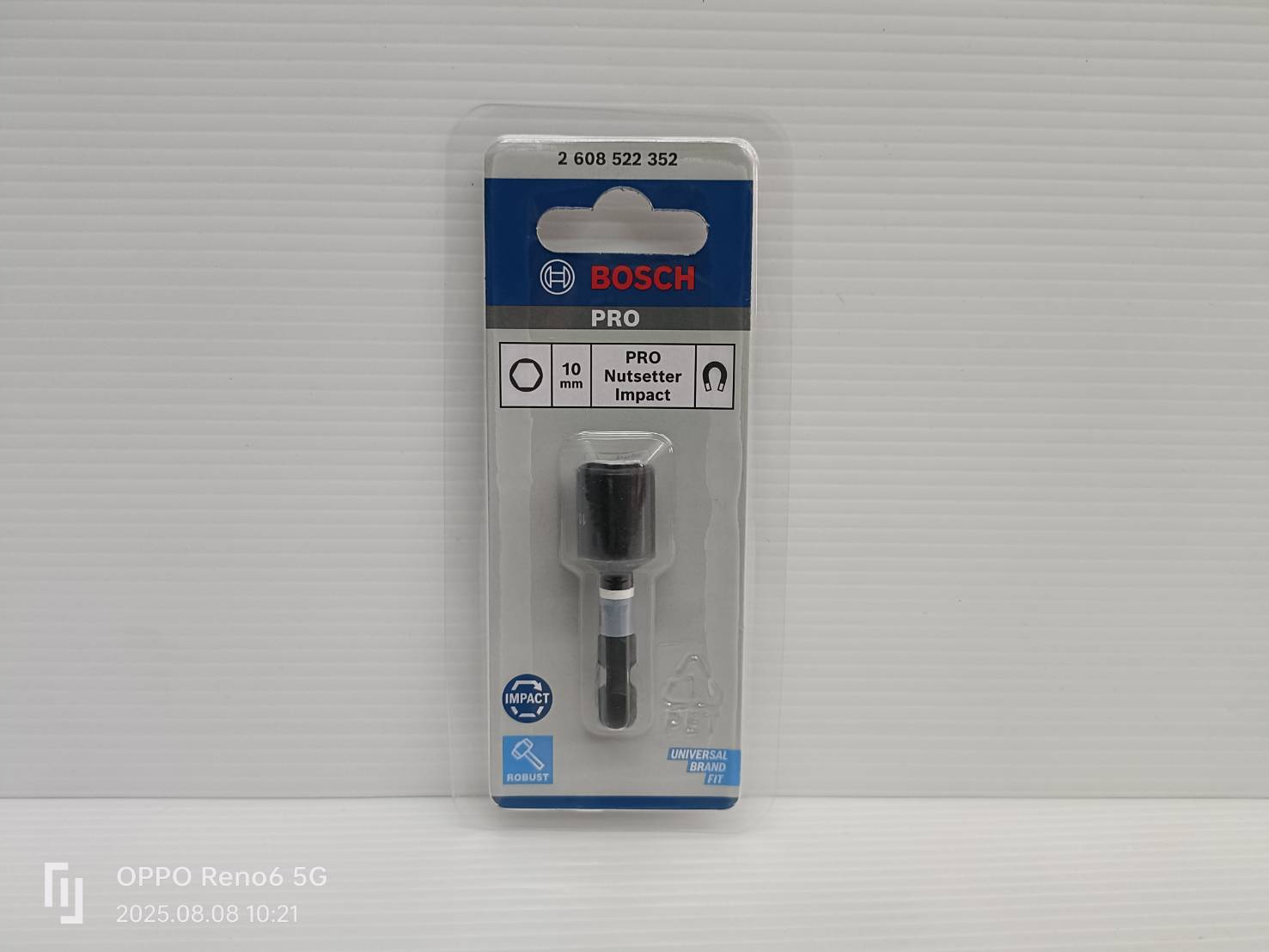 BOSCH ดอกไขควงหัวบล็อก แม่เหล็ก เบอร์10 2608522352 I PRO Nutsetter Impact, 10 x 50 mm