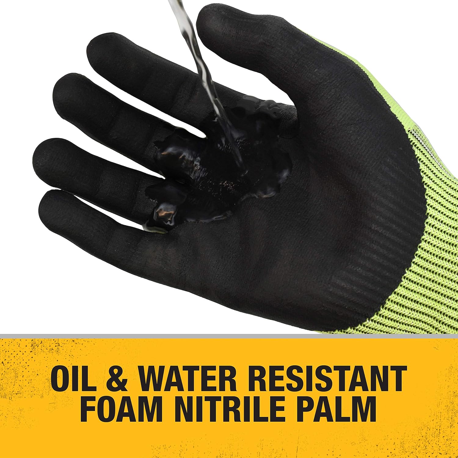 ถุงมือเซพตี้ เรืองแสงไซส์#L DPG855L DEWALT