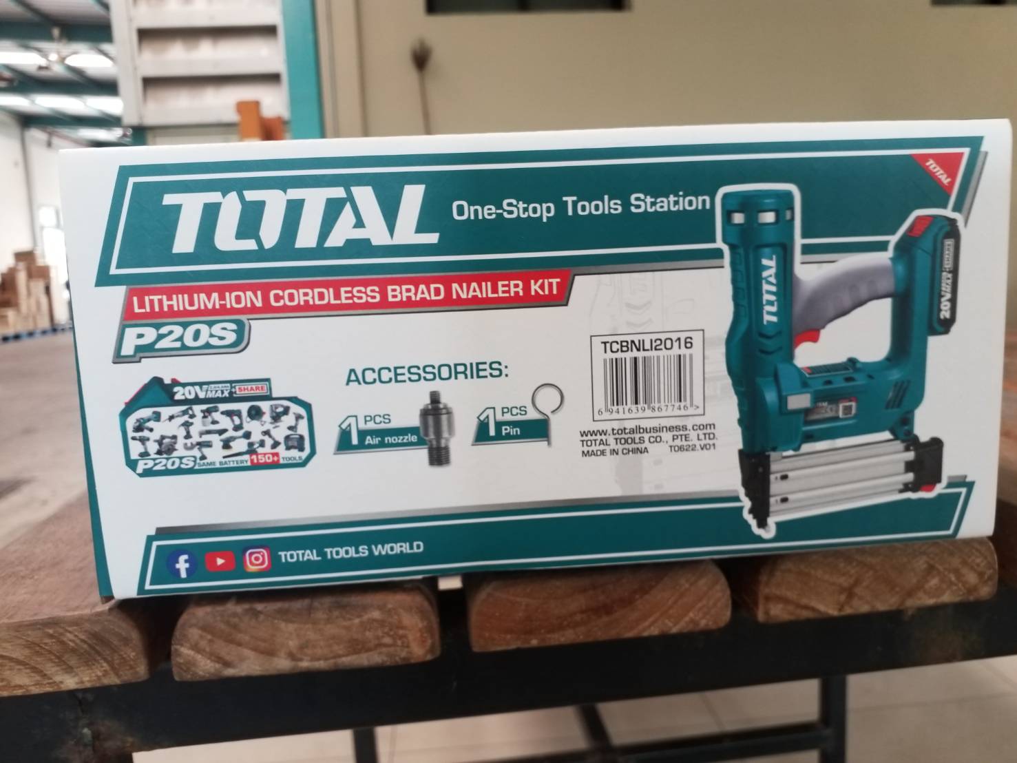 เครื่องยิงตะปู20V TCBNLI2016 TOTAL F15-F50