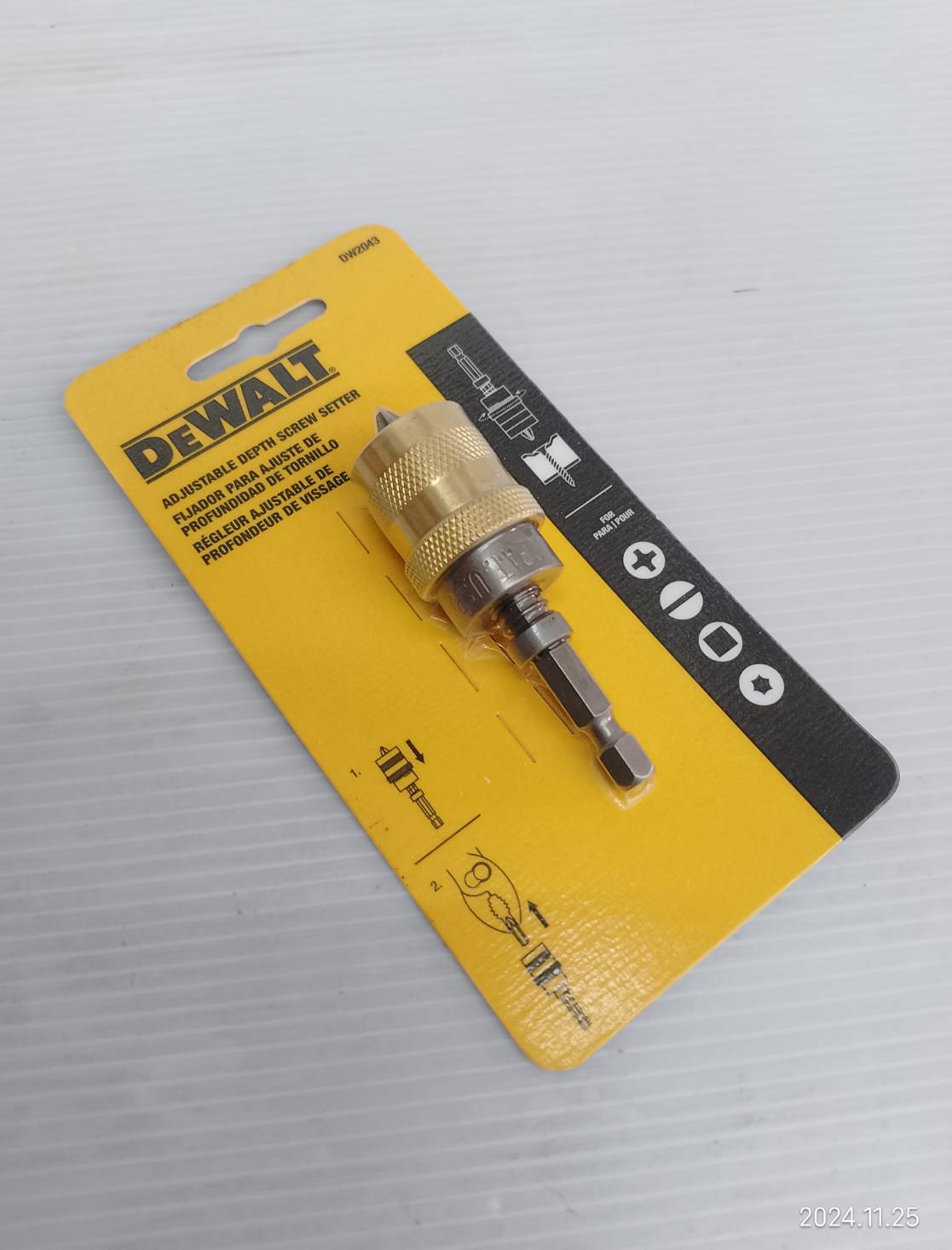 ดอกไขควงปรับตั้งความลึกได้ แกน1/4 DW2043 DEWALT