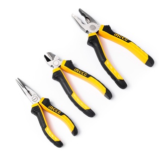 INGCO ชุดคีม 3 ตัวชุด (คีมปากจิ้งจก + คีมปากแหลม + คีมตัดปากเฉียง) รุ่น HKPS08318