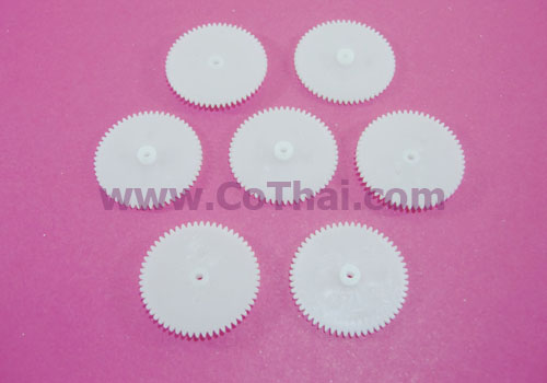 เฟือง พลาสติก สีขาว 56T2A v0.5 4.6(1.6)x29x1.95