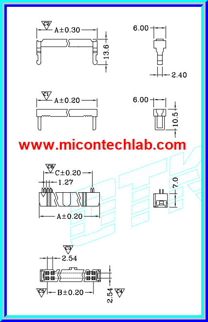 1x Male IDC10 SOCKET CONNECTOR 10 PINS 2.54mm