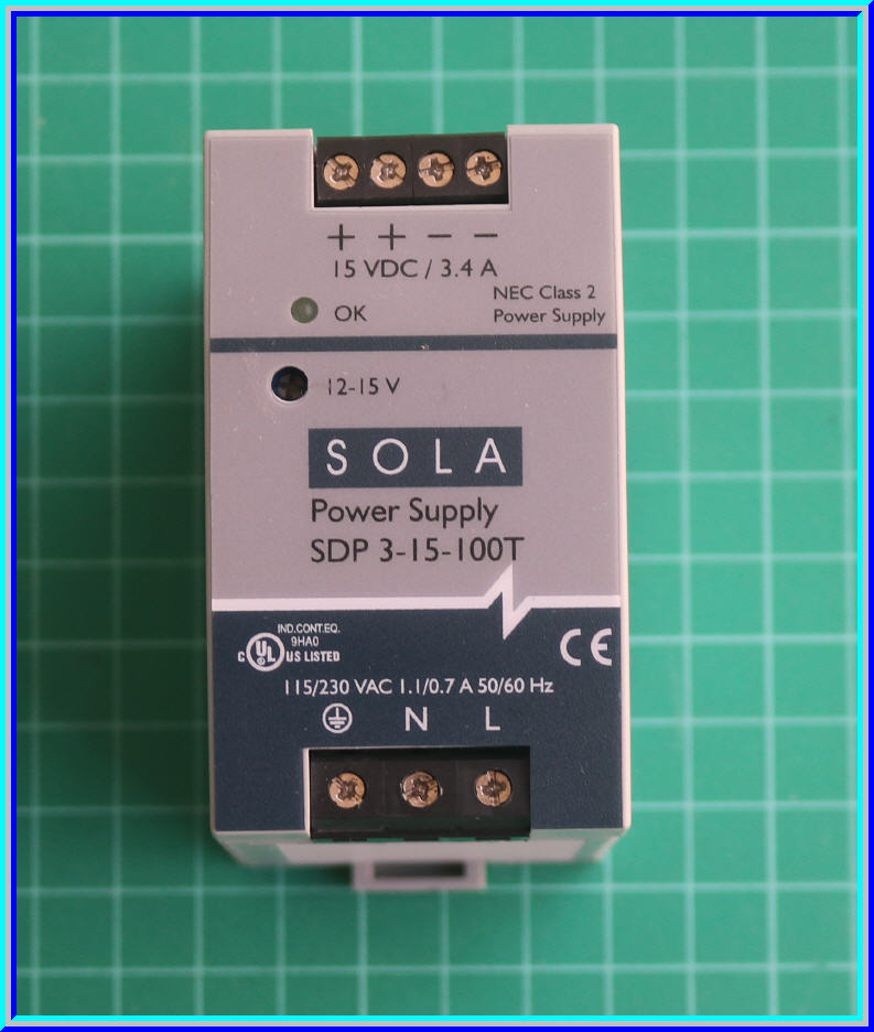 1x แหล่งจ่ายไฟสวิตชิ่ง 85-264VAC เป็น 15Vdc 3.4A ยี่ห้อ SOLA