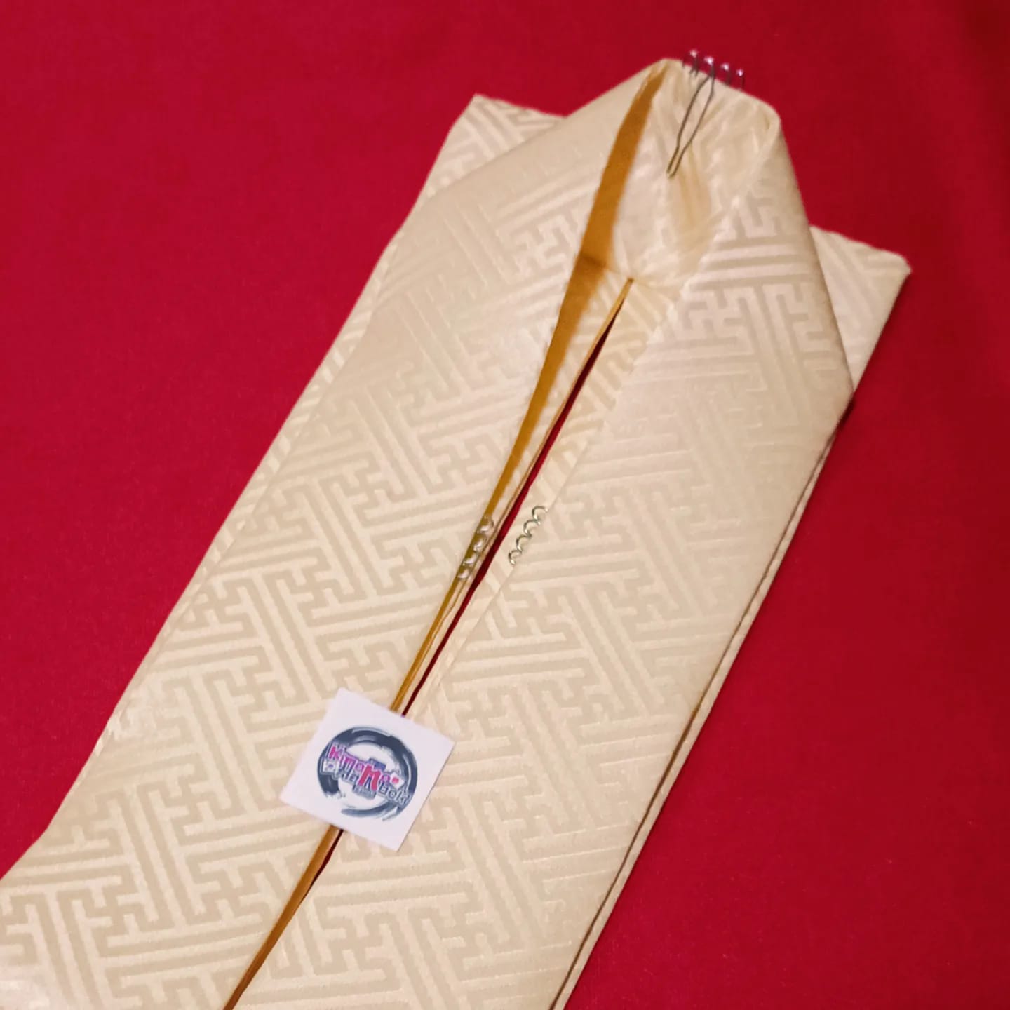 setผ้าชิโบริ+เชื่อกประดับโอบิ+แถบคอ เหลืองอ่อน02