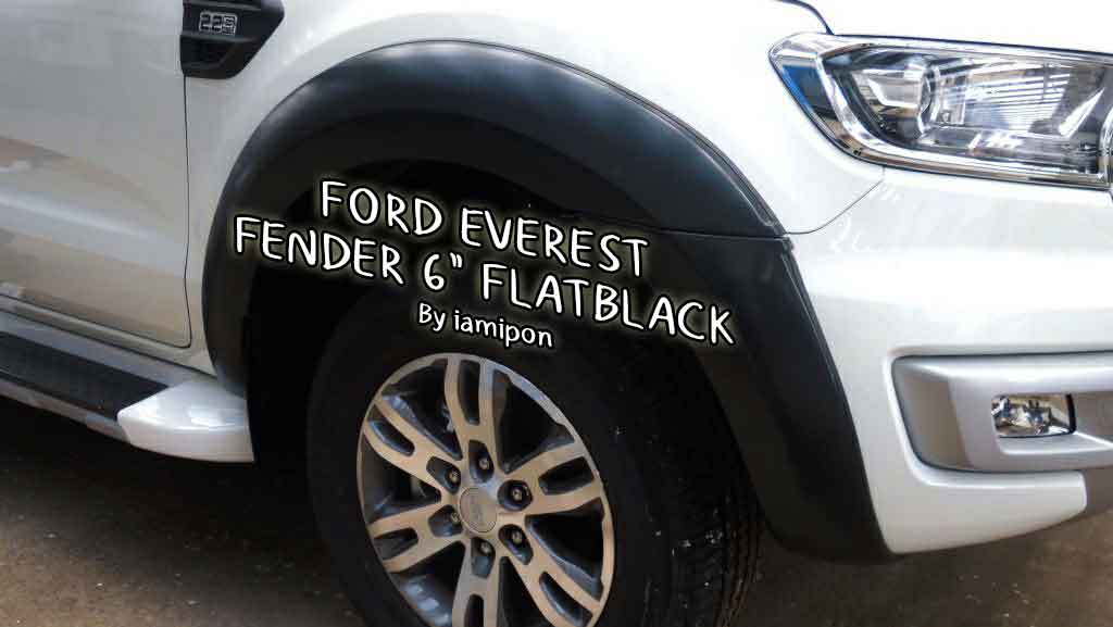 FENDER 5" FORD EVEREST FLATBLACK โปร่งล้อสีดำด้าน 6 นิ้ว ฟอร์ดเอเวอเรสต์
