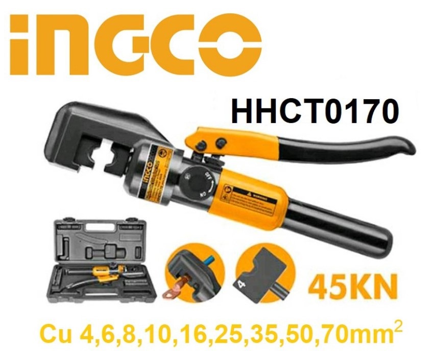 คีมย้ำหางปลาไฮดรอลิค 4-70mm² HHCT0170 INGCO