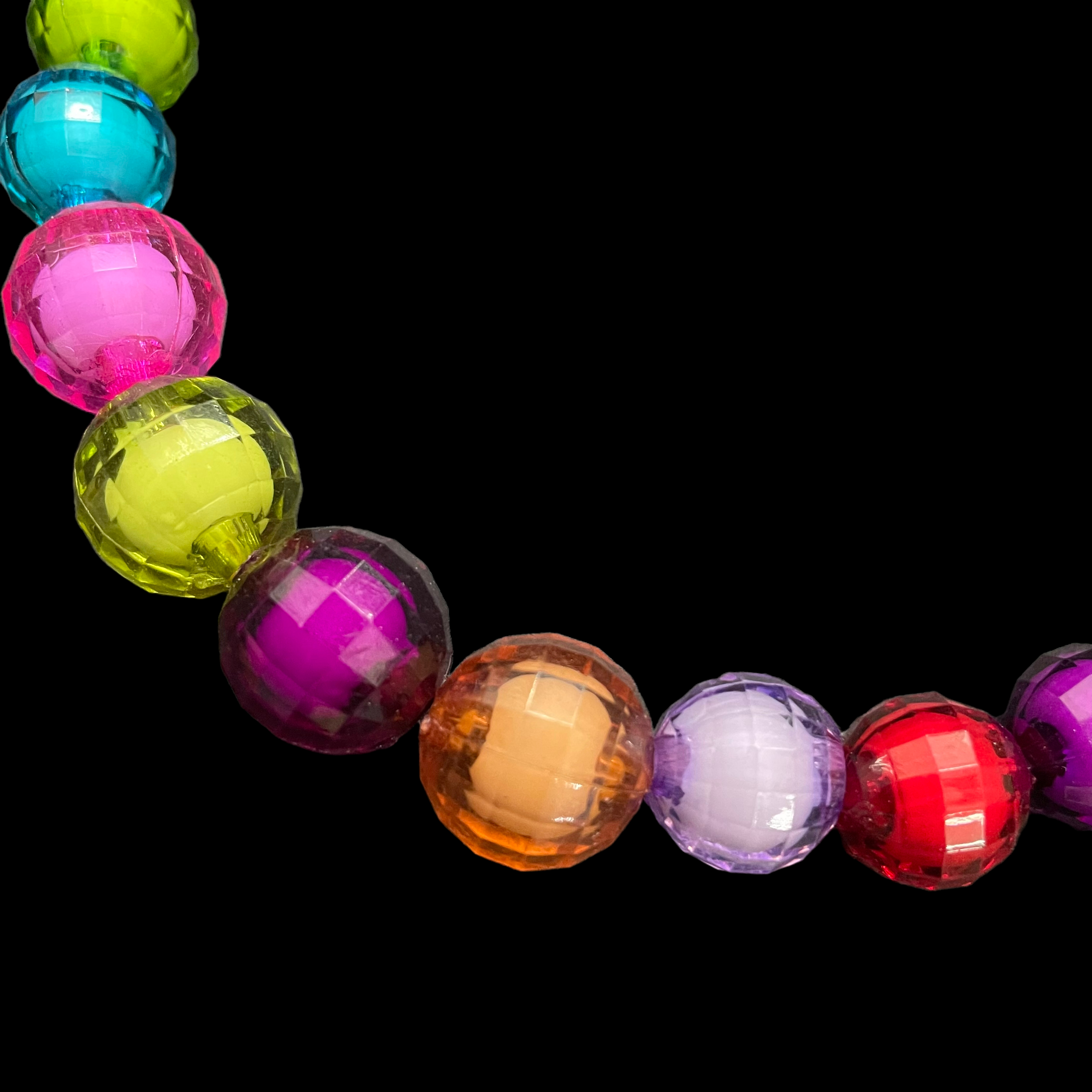 (พร้อมส่ง) สร้อยคอแฟชั่น+สร้อยข้อมือ คริสตัล สีสันสดใสรับสงกรานต์