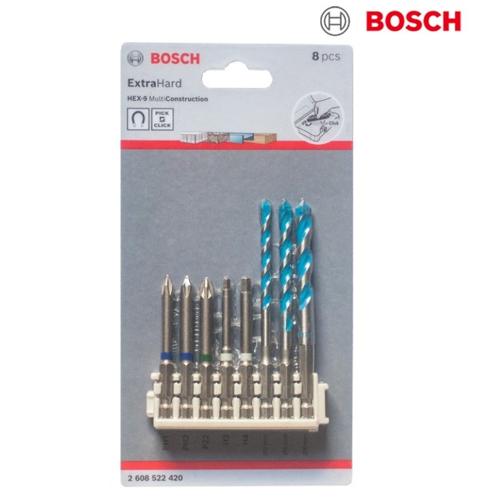 ชุดหัวไขควง65mm.+ดอกสว่านMulti Bits Pack BOSCH #2608522420