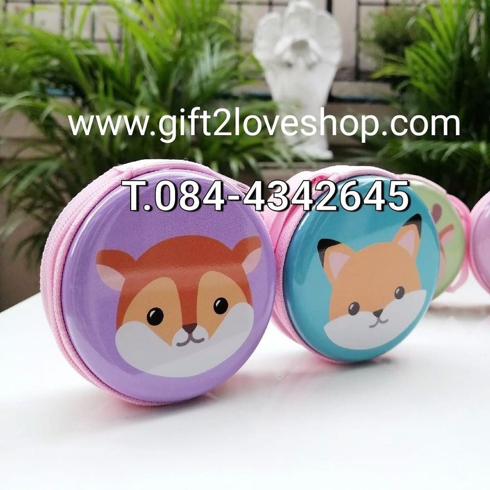 กระเป๋าเงินมาการองเหล็กกลม มีซิป