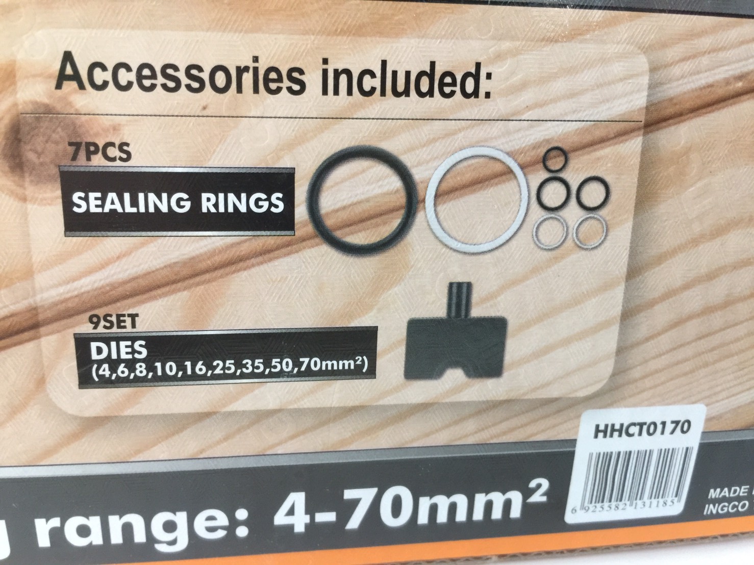 คีมย้ำหางปลาไฮดรอลิค 4-70mm² HHCT0170 INGCO