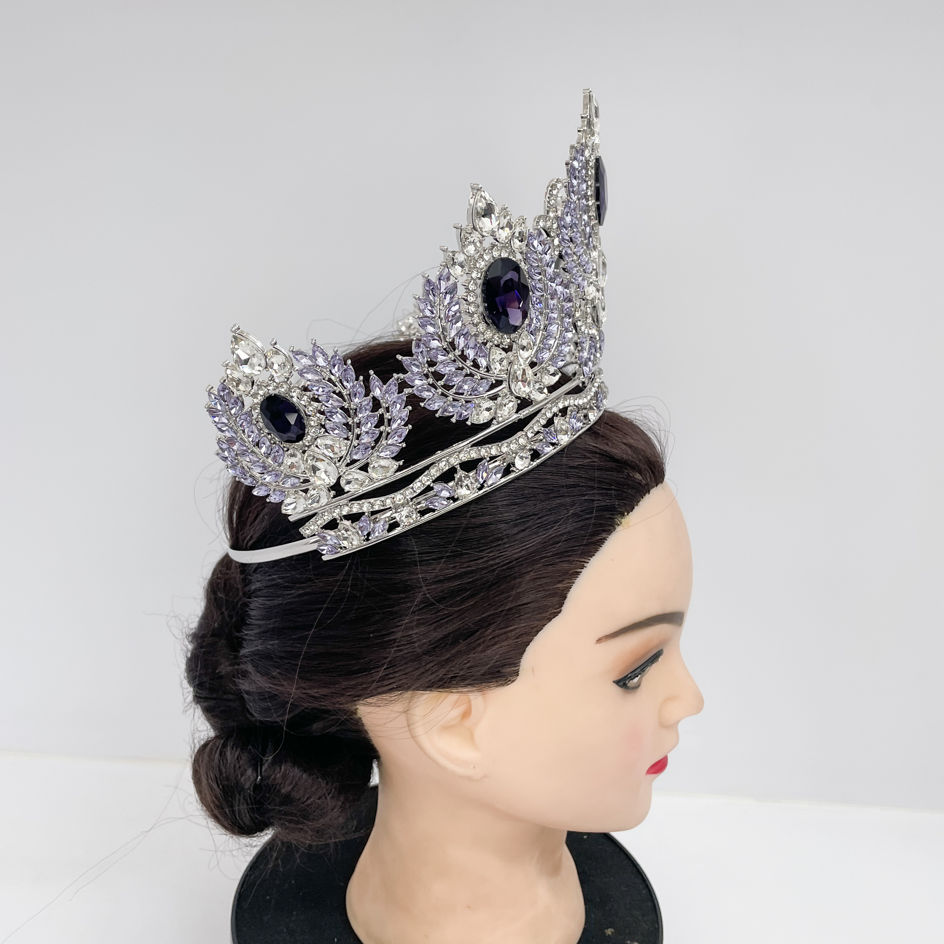 (พร้อมส่ง) มงกุฏ 089 สีม่วง มงกุฎนางงาม มงกุฎเพชร มงกุฎประกวด สินค้าพร้อมส่ง ไม่ต้องรอนาน งานพรีเมี่ยม