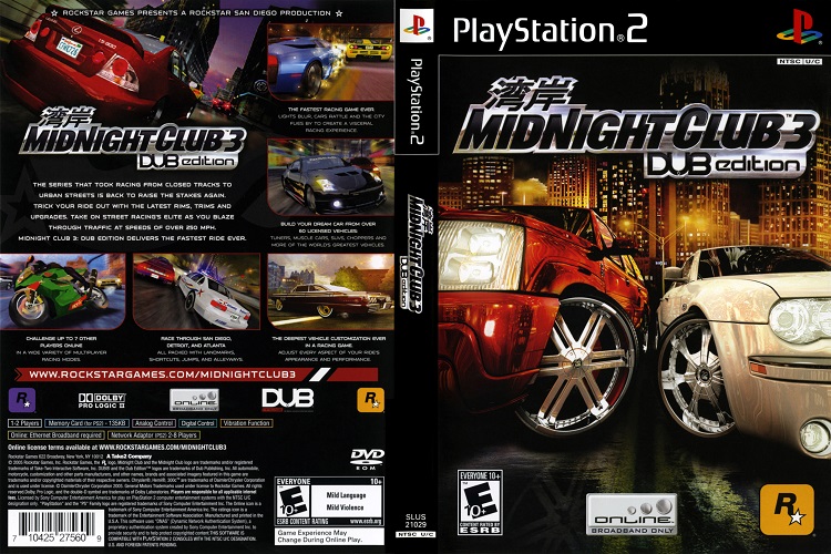 MIDNIGHT CLUB 3 DUB EDITION [US : DVD5 1 Disc]