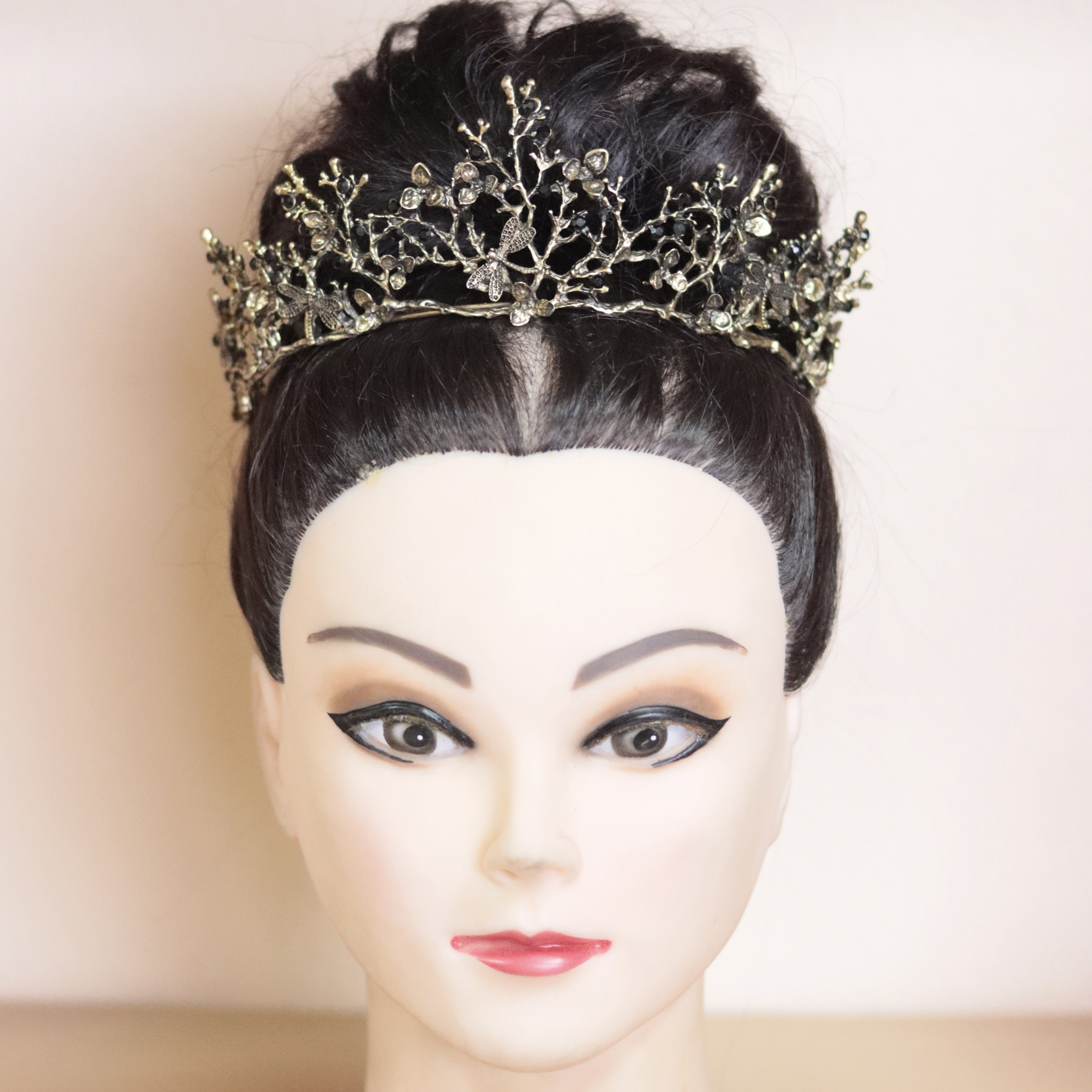 (พร้อมส่ง) มงกุฎสีดำ 307งานสวย ปราณีต QCเพชรทุกเม็ด สินค้าพร้อมส่งจากไทย