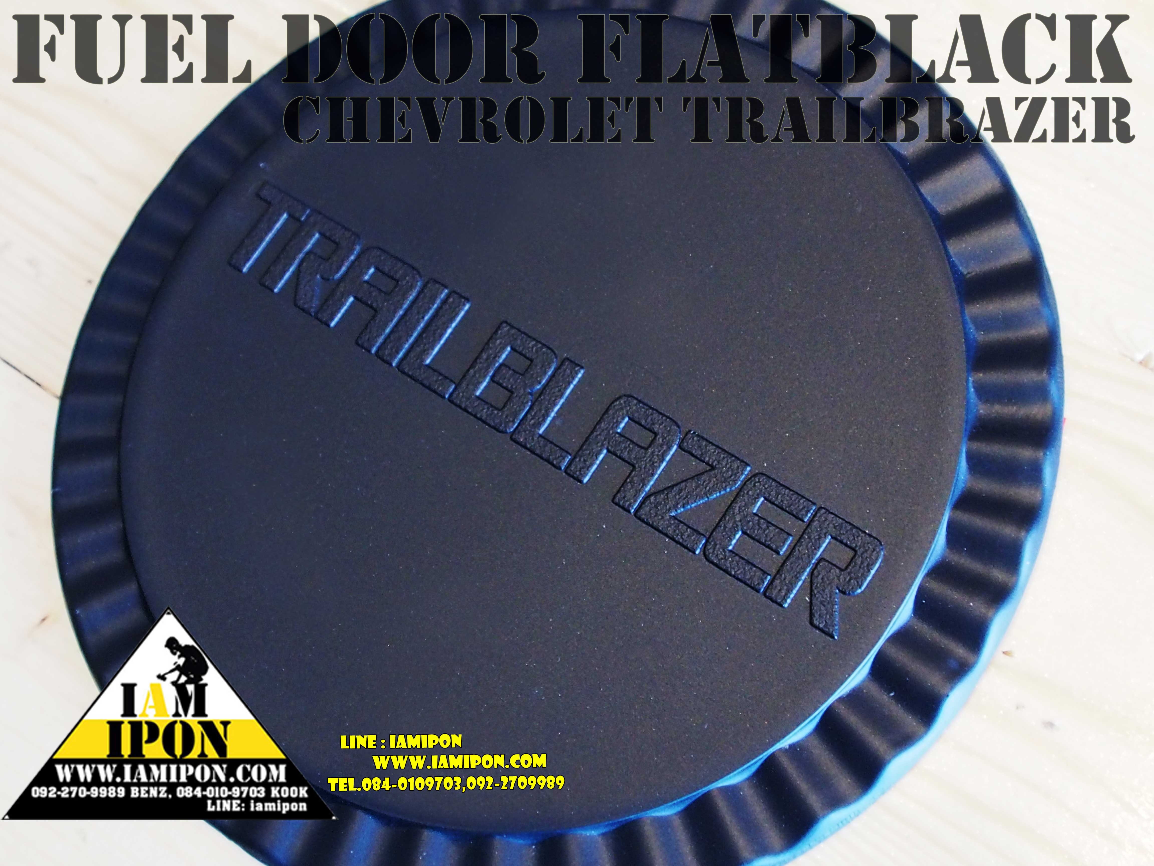 FUEL DOOR CHEVROLET TRAILBLAZER FLATBLACK ครอบฝาถังดำด้านเทรลเบลเซอร์