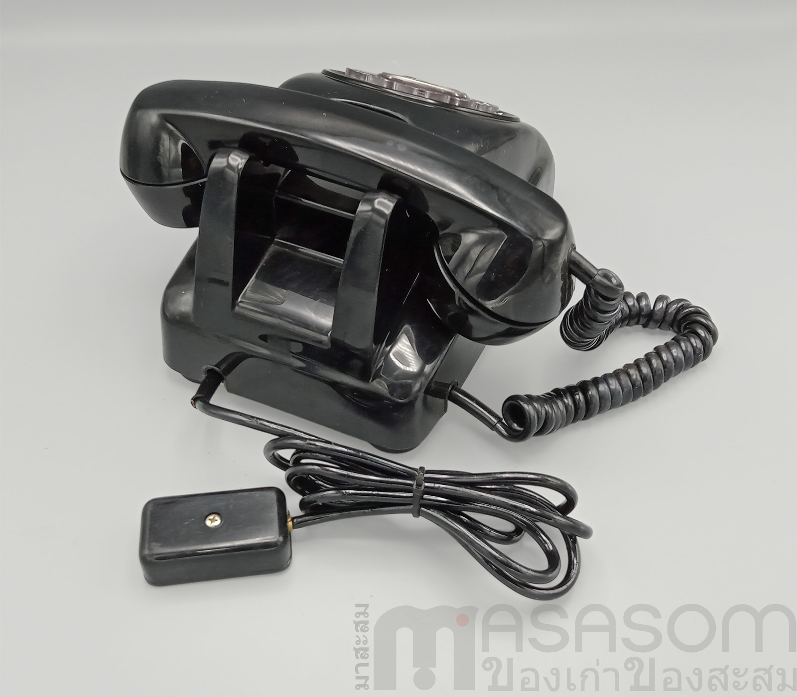 โทรศัพท์แบบหมุนสีดำ