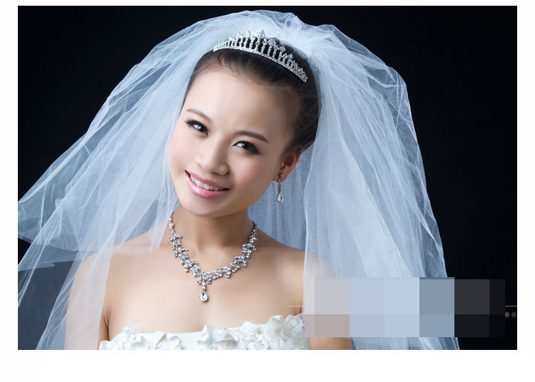 (พร้อมส่ง) สร้อยคอเพชร+ต่างหูแบบเข็ม 005 สร้อยคอเจ้าสาว สร้อยคอใส่ออกงาน สวยหรูดูแพง