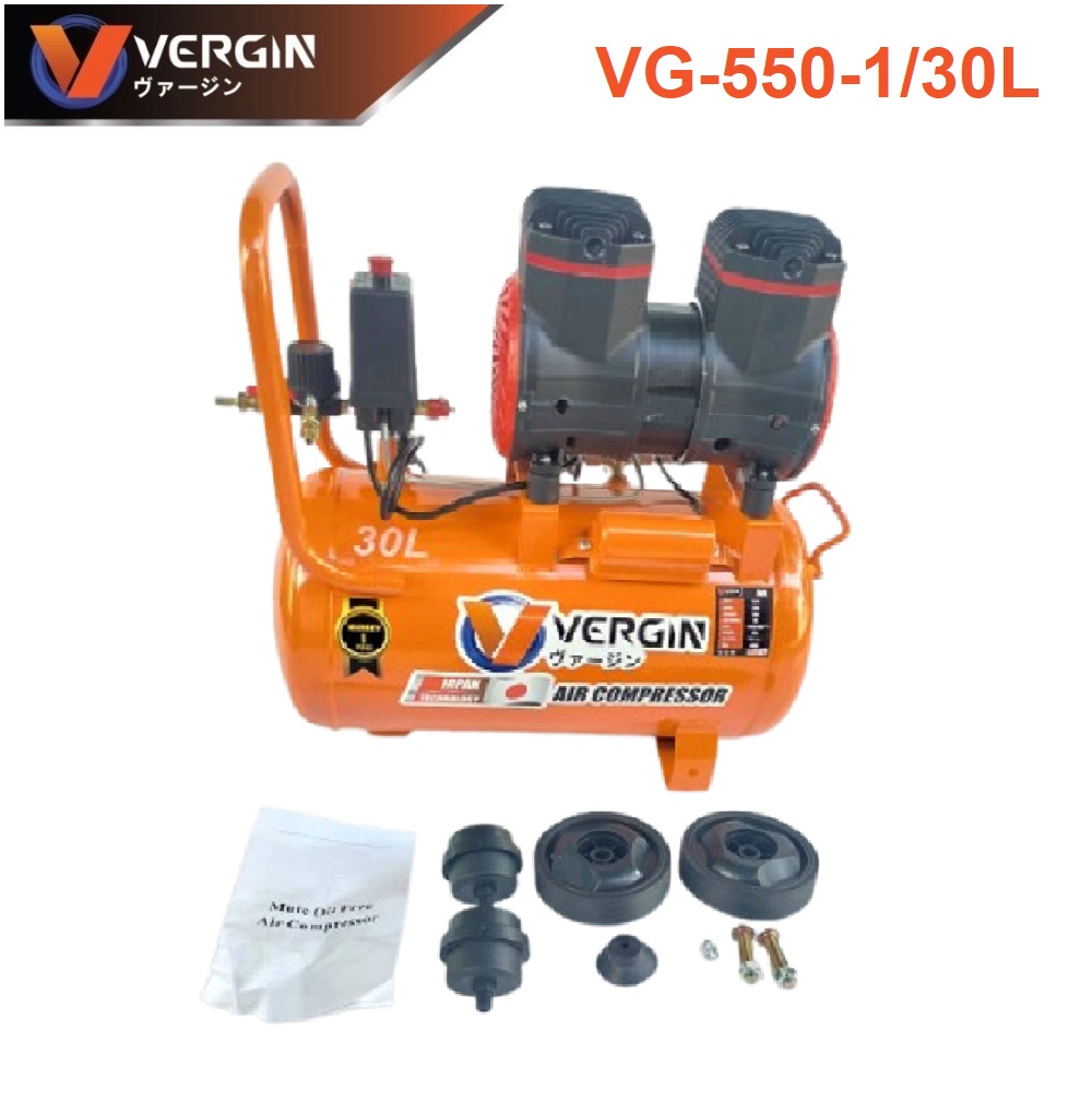 VERGIN ปั้มลมออยฟรี30ลิตร 950W รุ่น VG-550-1/30L