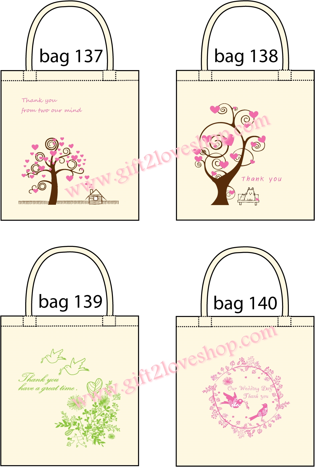 ลายกระเป๋าผ้าดิบ 137-140