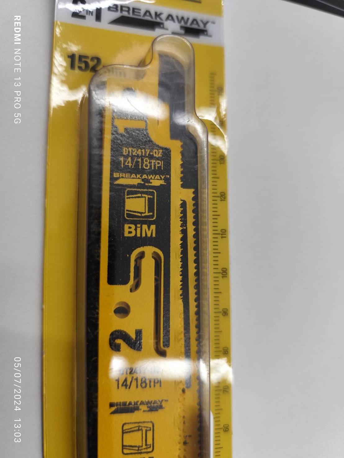 DEWALT รุ่น DT2417 ใบเลื่อยชัก 152 มม. แพค 5 ใบ