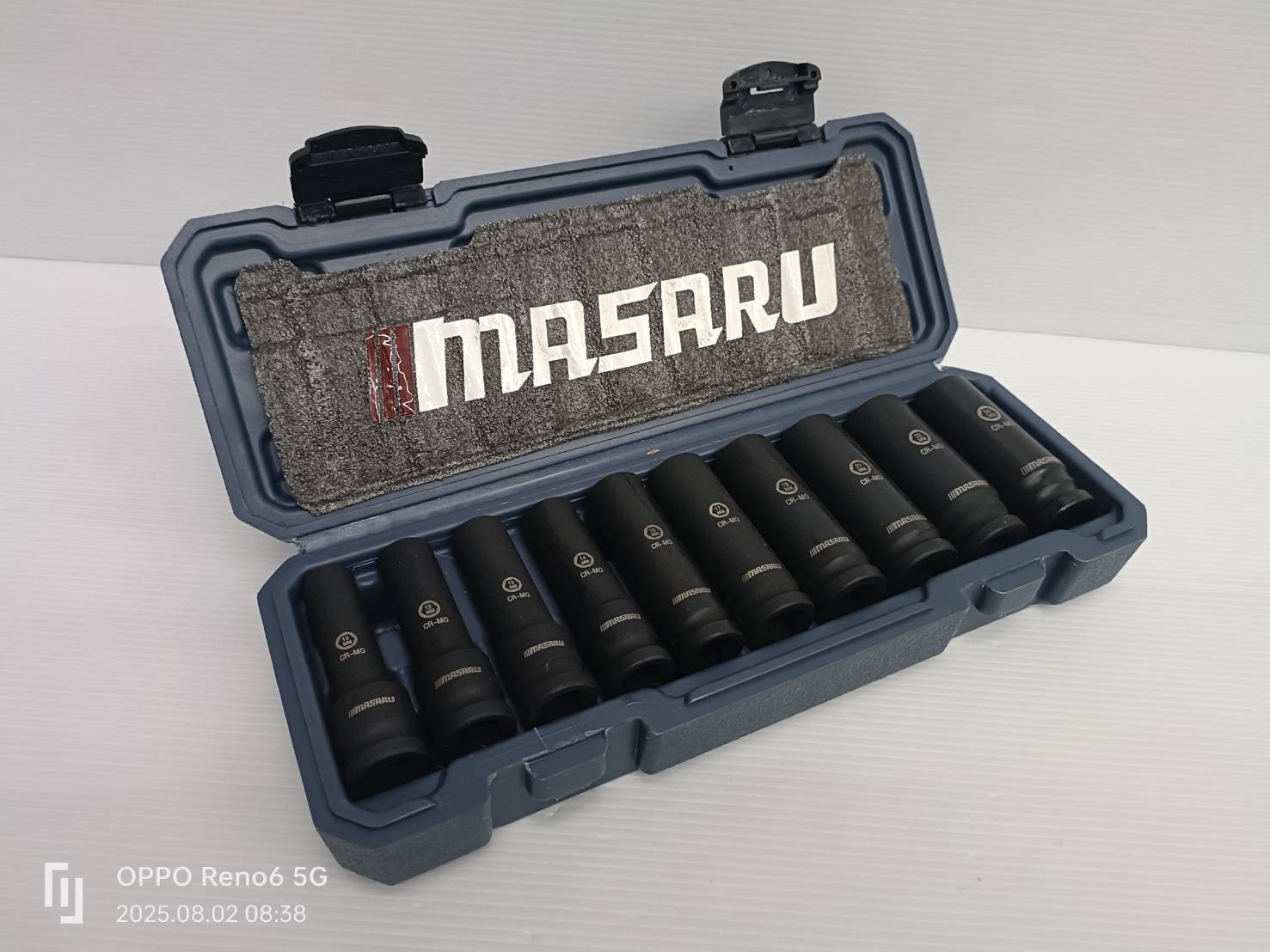 MASARU ชุดลูกบล็อก รุ่น SADW-200 1/2 นิ้ว 10 ชิ้น ใช้กับบล็อกลม บล็อกไร้สาย บล็อกขันน็อต