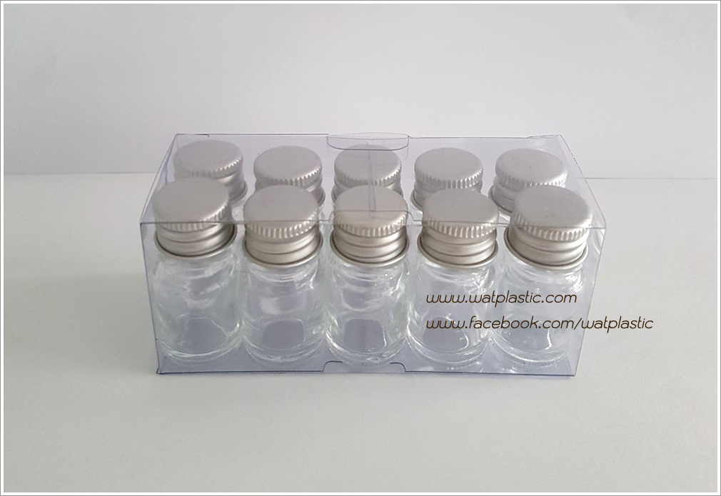 กล่องใส่ น้ำมันหอมระเหย เมนทอล แพค 10 ขวด ขนาด 4.2 x 10.4 x 4.5 cm