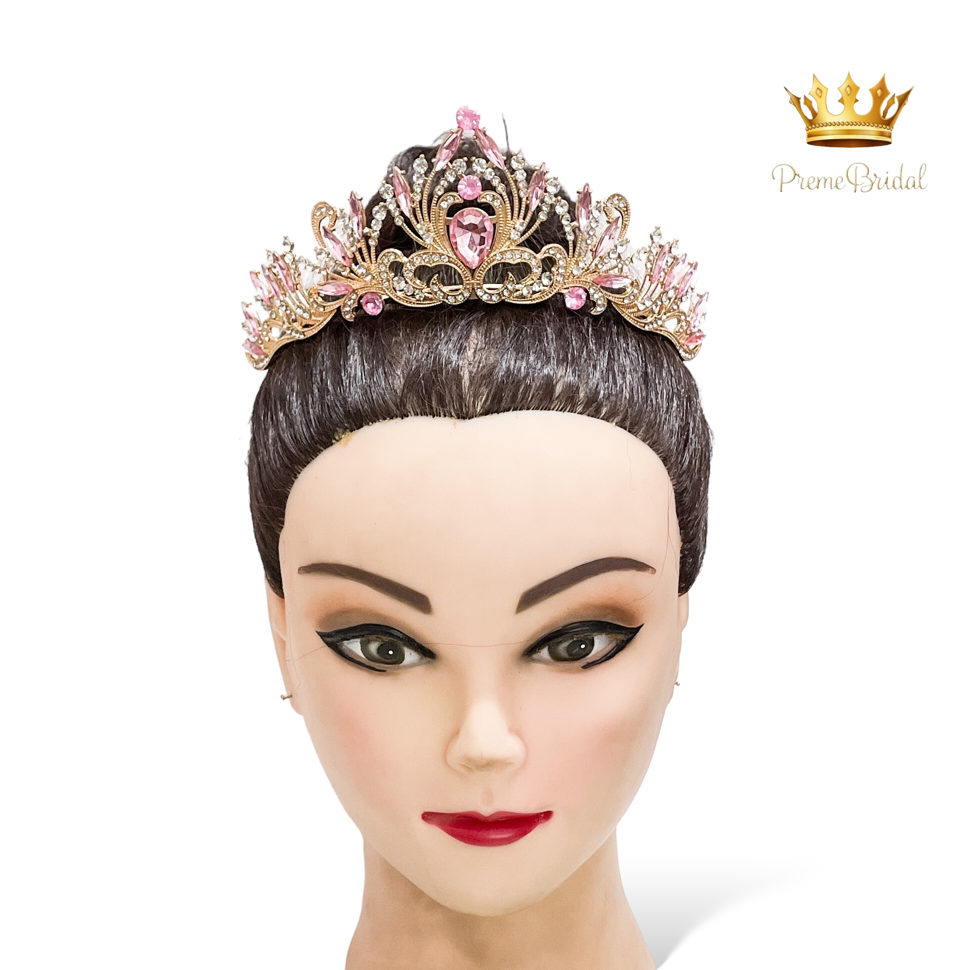 (พร้อมส่ง) เทียร่า 331 สีชมพูหวาน มงกุฎนางงาม งานสวย ปราณีต QCเพชรทุกเม็ด สินค้าพร้อมส่งจากไทย