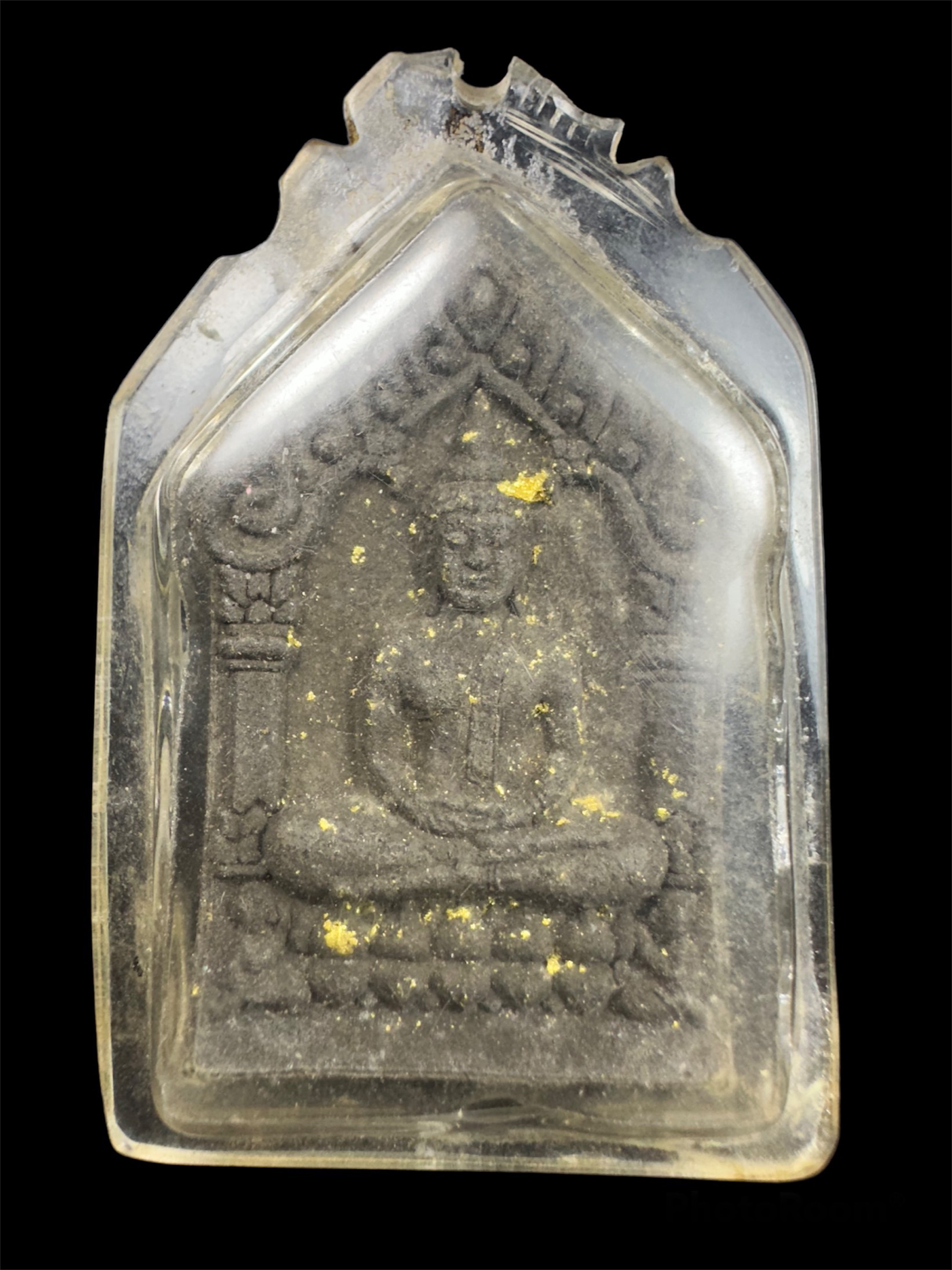 พระขุนแผนเนื้อผง หลังยันต์นะอกแตก ไม่ทราบที่ เลี่ยมเก่าๆ มหาเสน่ห์เน้นๆ