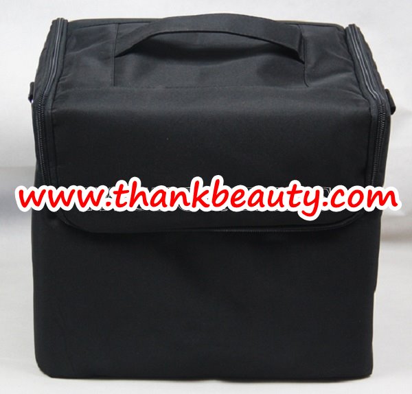 Kit Beauty Box Large Capacity Multi-layer LJN สีดำ