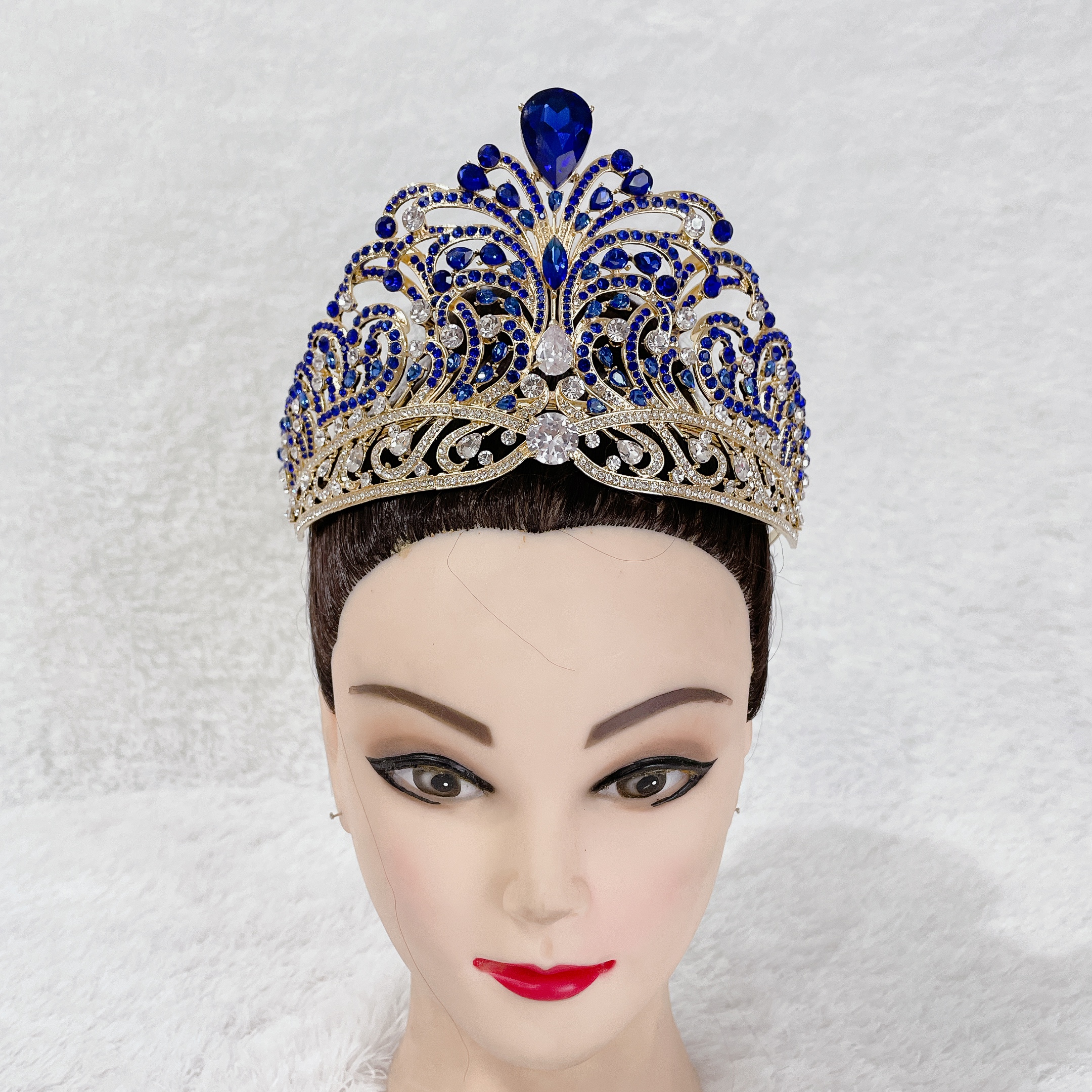 (พร้อมส่งจากไทย) มงกุฏ 112 มงกุฎมิสยูนิเวิร์ส 2022 สีน้ำเงินทอง