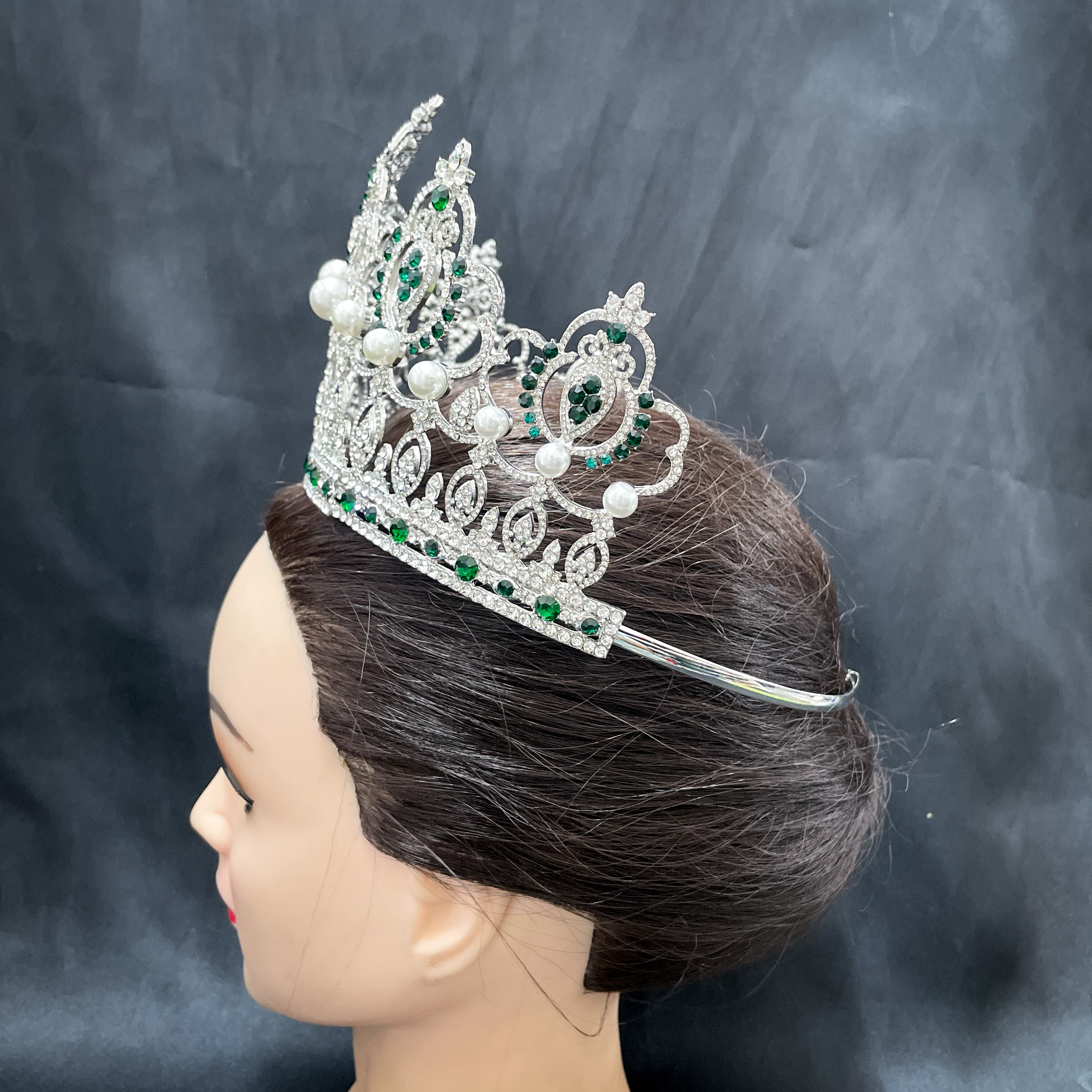 (พร้อมส่ง) มงกุฏ 092 สีเขียว มงกุฎนางงาม มงกุฎเพชร มงกุฎประกวด สินค้าพร้อมส่ง ไม่ต้องรอนาน งานพรีเมี่ยม