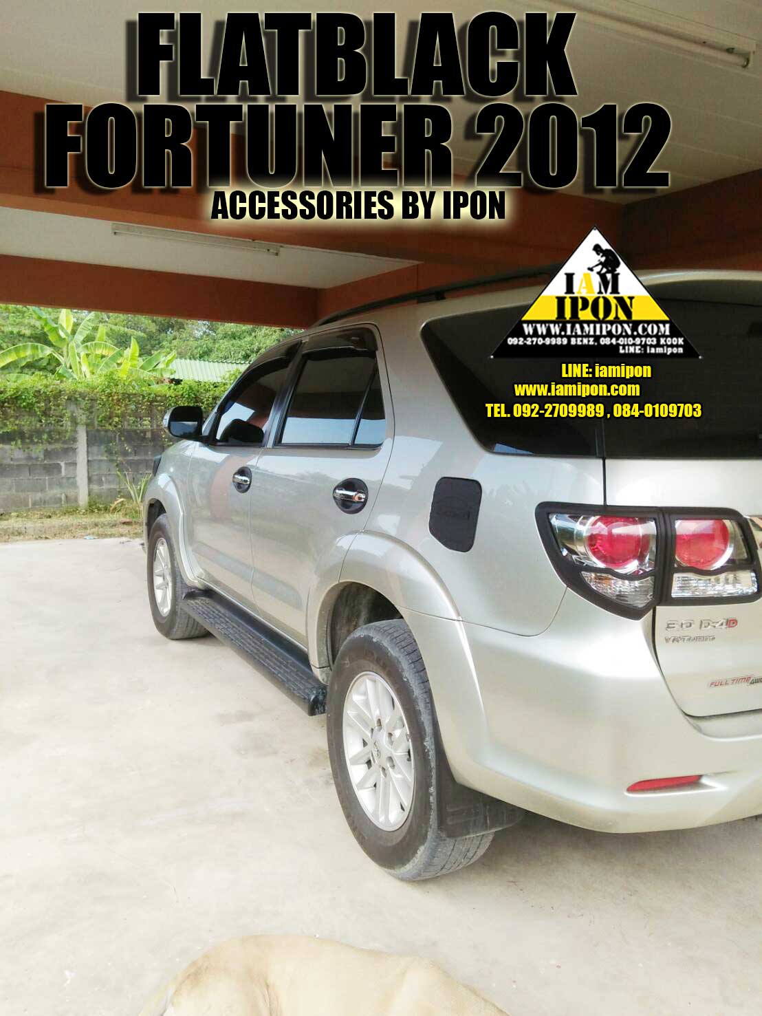 TAIL LAMP COVER FORTUNER CHAMP 2012 FLATBLACK ครอบไฟท้ายดำด้านฟอร์จูนเนอร์แชมป์ 2012