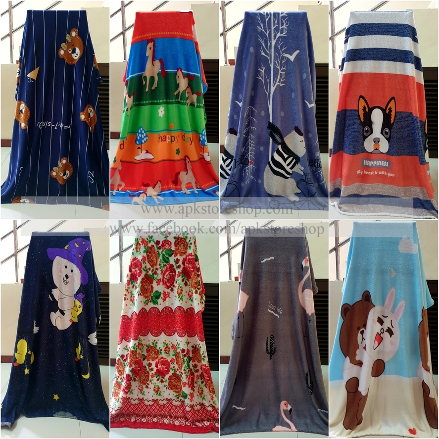 ขายส่ง ผ้าห่มนาโน แบบบาง #APK57-ลายการ์ตูน ส่ง 57 บาท