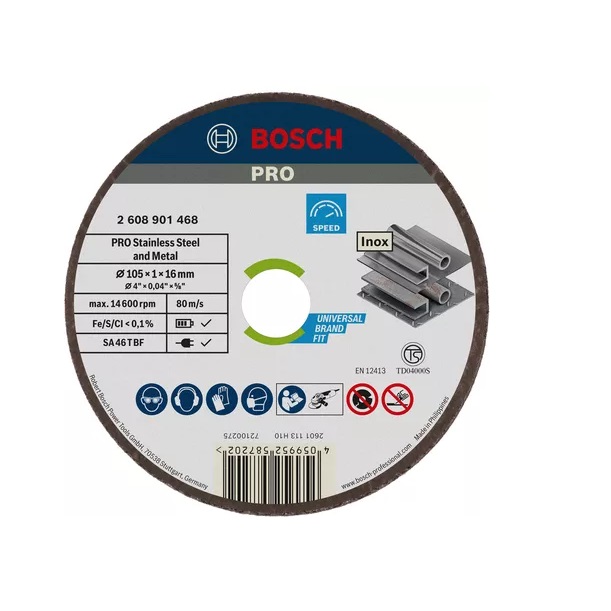 ใบตัดสแตนเลส 4"x1mm. BOSCH 2608901468