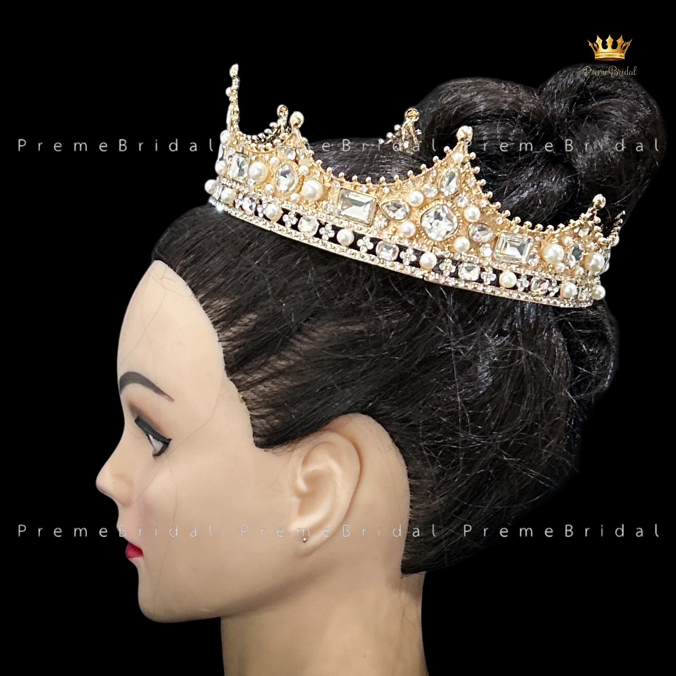 (พร้อมส่ง) มงกุฏผู้ชาย 035 สีทองเพชรขาว มงกุฎผู้ชาย มงกุฎเจ้าชาย งานสวย ปราณีต QCเพชรทุกเม็ด