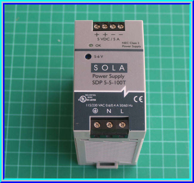 1x แหล่งจ่ายไฟสวิตชิ่ง 85-264VAC เป็น 5Vdc 5A ยี่ห้อ SOLA