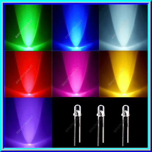 10x แอลอีดี LED 5 มม. สีแดง หลอดใส ชุปเปอร์ไบร์