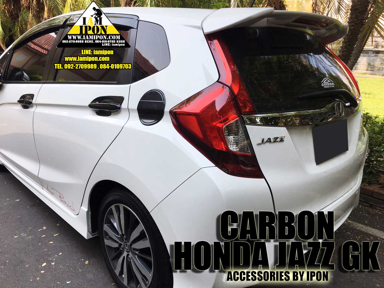 DOOR HANDLE JAZZ CABON GK 14 -15 ครอบมือจับเปิดประตูคาร์บอนแจ๊ส จีเค ปี14 - 15