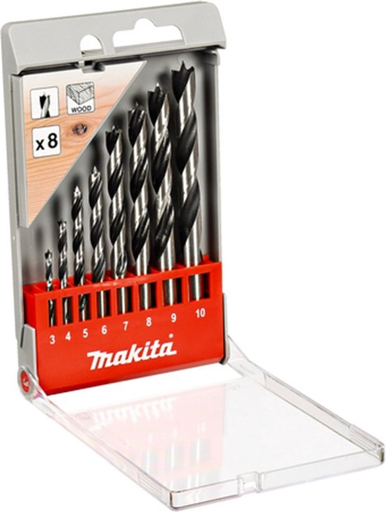 ชุดดอกเจาะไม้ 8ตัว/ชุด D-57227 3,4,5,6,7,8,9,10 mm MAKITA