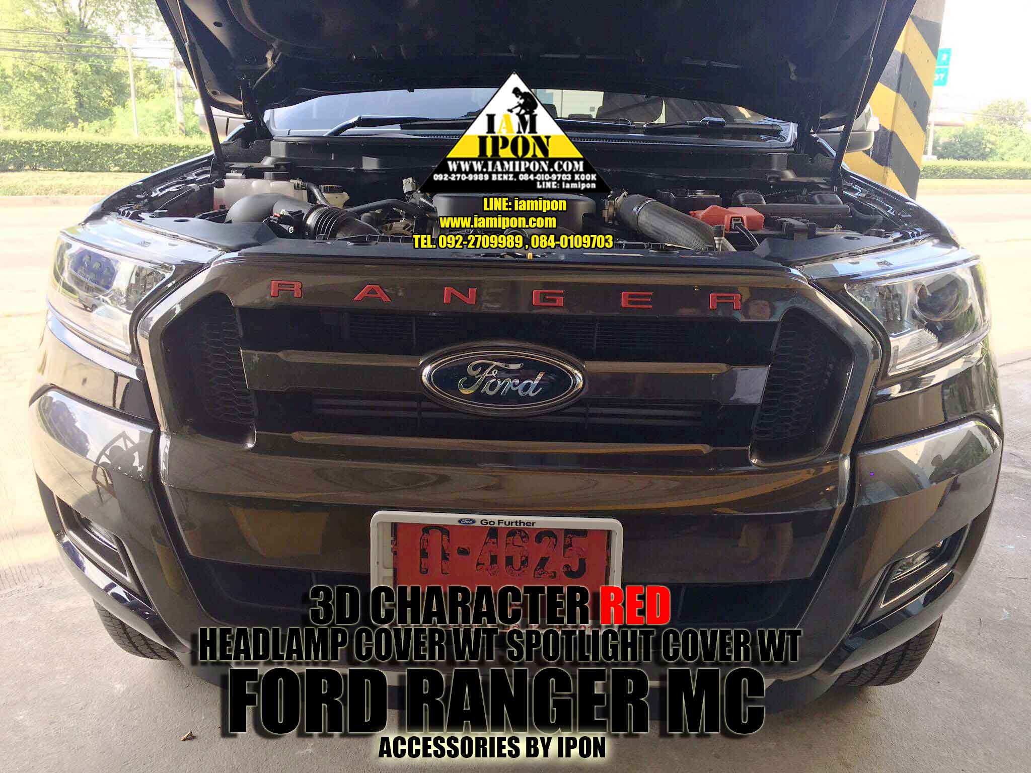 HEADLAMP COVER FORD RANGER MC WILDTRAK 2015 ครอบไฟหน้าวายแทรก ฟอร์ดเรนเจอร์เอ็มซี 2015