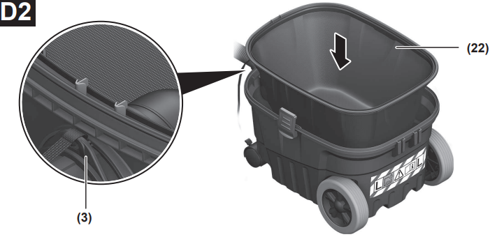 ถุงครอบไส้กรอง GAS12-25PL BOSCH #2608000700