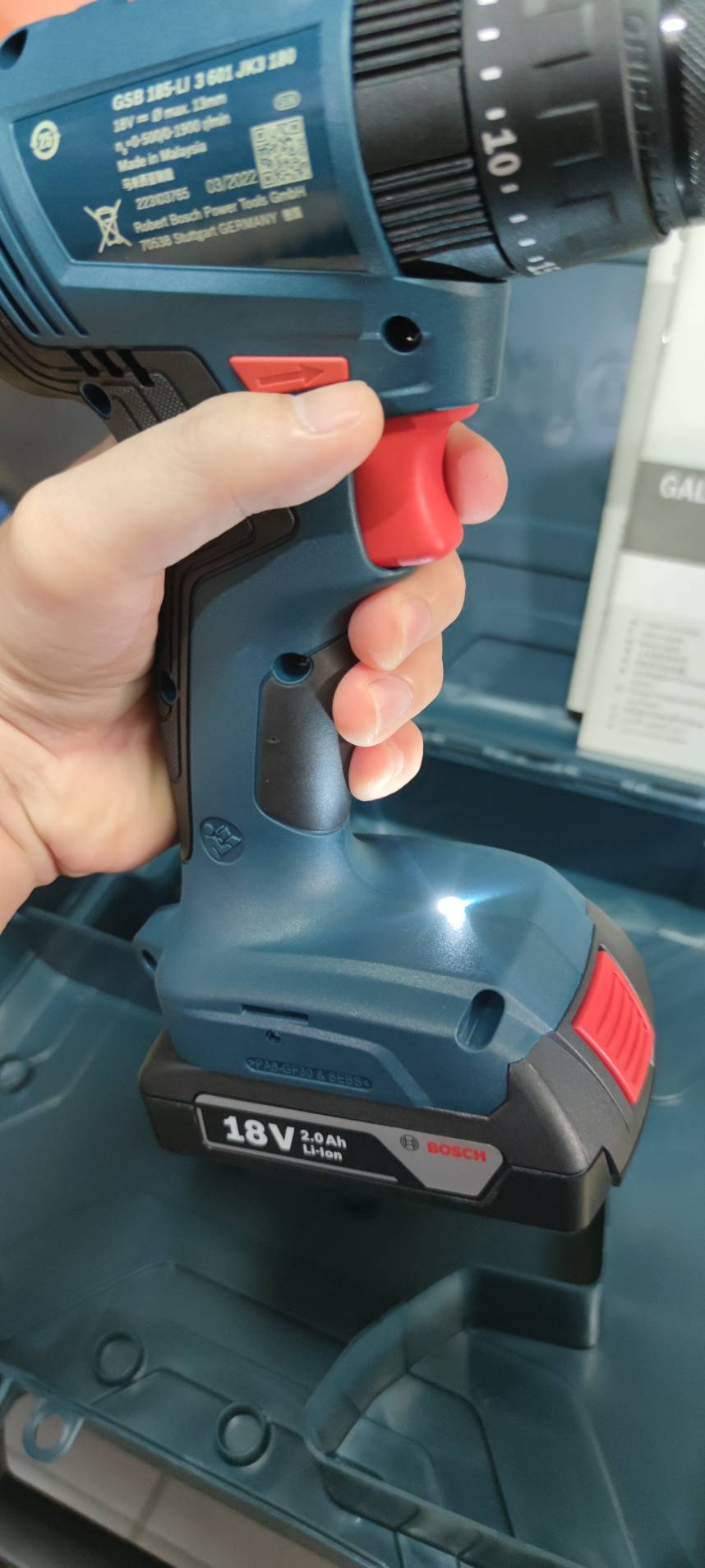 สว่านกระแทกไร้สาย GSB185-LI BOSCH ชุดแบต1ก้อน