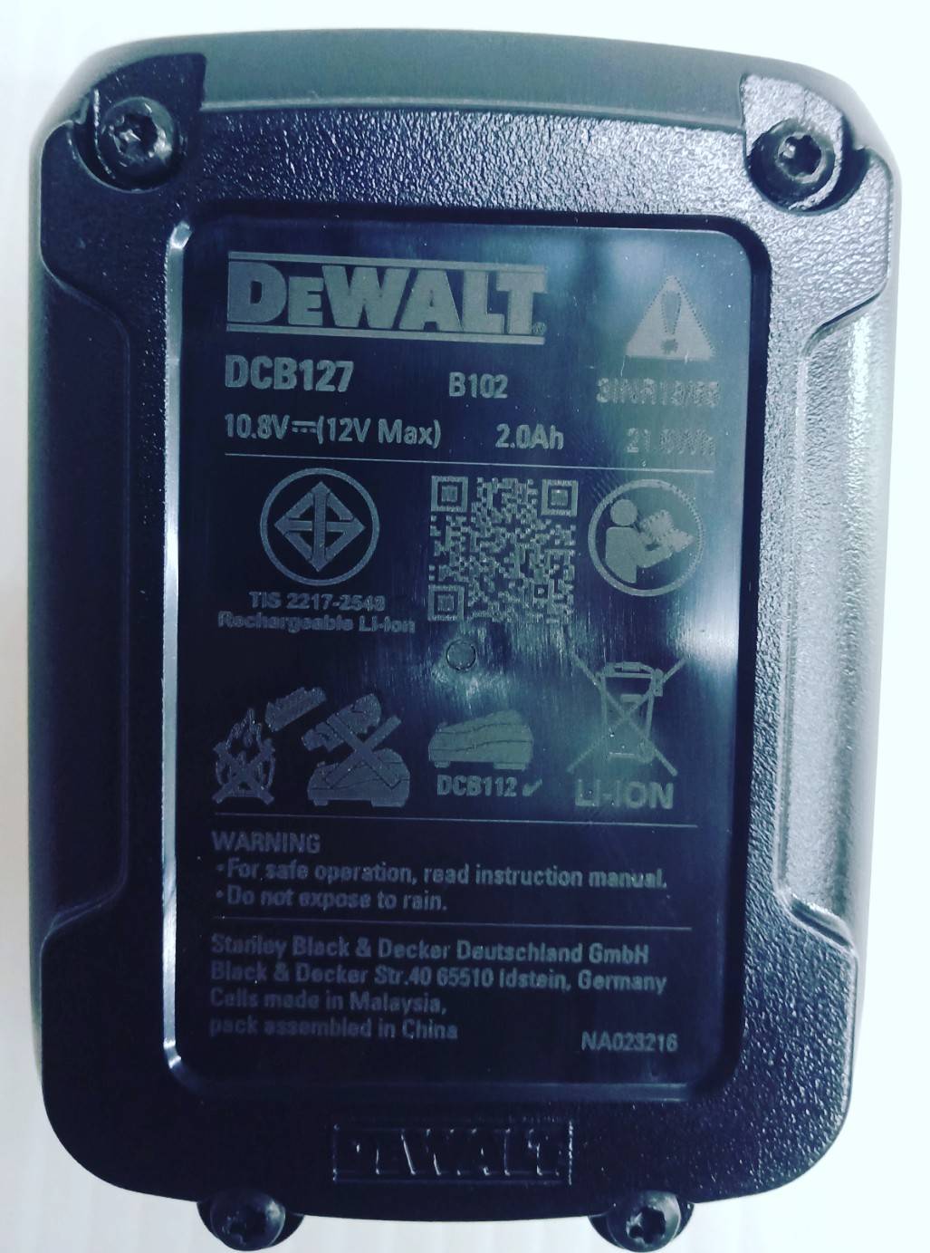 แบตเตอรี่ 12V / 2.0Ah DCB127 DEWALT