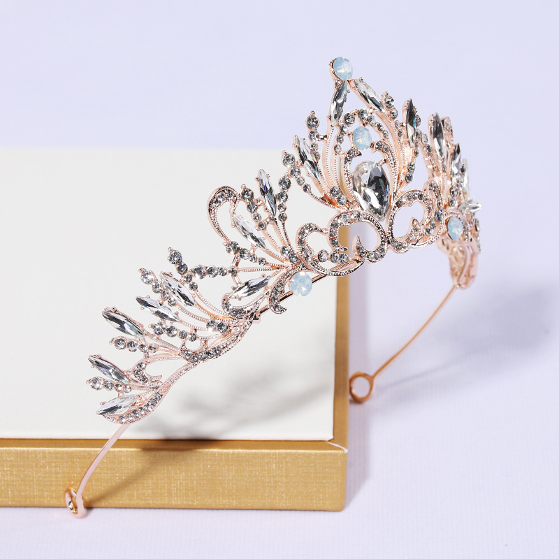 (พร้อมส่ง) เทียร่า 331 สีโรสโกลด์ มงกุฎนางงาม งานสวย ปราณีต QCเพชรทุกเม็ด สินค้าพร้อมส่งจากไทย